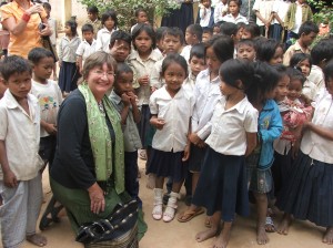 Deborah East in Cambodia with the Volunteer Service Abroad